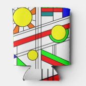 ステンドガモダンラスの顔 缶クーラー (裏面)