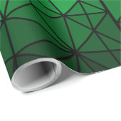ステンドガラスパターン01.Green.Black Line BG ラッピングペーパー (ロールコーナー)
