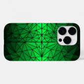 ステンドガラスパターン01.Green.Black Line BG Case-Mate iPhoneケース (裏面 (横))