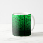 ステンドガラスパターン02.Green.Black Line BG コーヒーマグカップ (正面右)