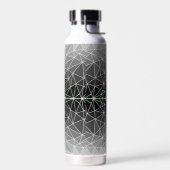 ステンドガラスパターン03.Gray.オフホワイトラインBG ウォーターボトル (左面)