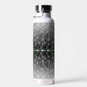 ステンドガラスパターン03.Gray.オフホワイトラインBG ウォーターボトル (右面)