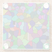 ステンドガラスブロックタイルガラスコースター ガラスコースター (裏面)