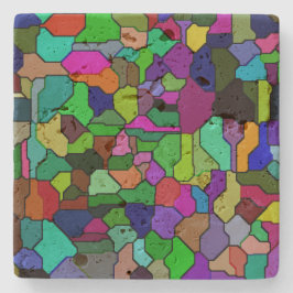 ステンドガラスブロックタイル横行コースター ストーンコースター