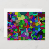 ステンドガラスブロックタイル葉書 ポストカード (正面/裏面)