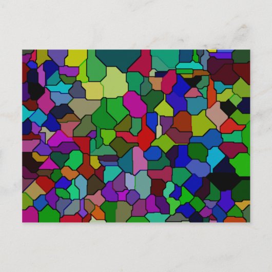 ステンドガラスブロックタイル葉書 ポストカード (正面)