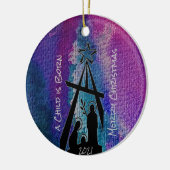 ステンドガラス出生セラミックスオーナメント セラミックオーナメント (左)