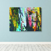 ステンドガラス効果モダン抽象芸術ア絵画ート キャンバスプリント (インサイチュ (ウッドフロア))
