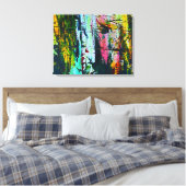 ステンドガラス効果モダン抽象芸術ア絵画ート キャンバスプリント (インサイチュ (寝室))