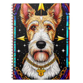 ステンドガ威厳のあるラススタイルの犬ポートレート ノートブック