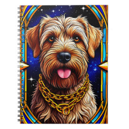 ステンドガ威厳のあるラススタイルの犬ポートレート ノートブック