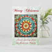 ステンドガ鮮やかラスフローラマンダラグリーングリッター シーズンカード (スタンド正面)