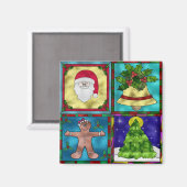ステンドクリスマスグッズ マグネット (正面/裏面)