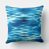 ステンドグラジエントブルー形成抽象芸術渦 クッション (裏面)