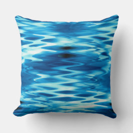 ステンドグラジエントブルー形成抽象芸術渦 クッション