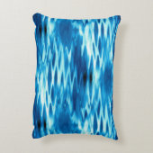 ステンドグラジエントブルー形成抽象芸術渦t アクセントクッション (裏面(縦))