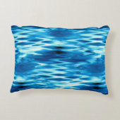 ステンドグラジエントブルー形成抽象芸術渦t アクセントクッション (裏面)