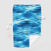 ステンドグラジエントブルー形成抽象芸術渦t ゴルフタオル (インサイチュ)