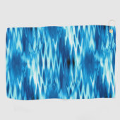 ステンドグラジエントブルー形成抽象芸術渦t ゴルフタオル (横)