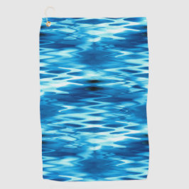 ステンドグラジエントブルー形成抽象芸術渦t ゴルフタオル