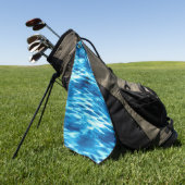 ステンドグラジエントブルー形成抽象芸術渦t ゴルフタオル (グリーン)