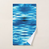 ステンドグラジエントブルー形成抽象芸術渦t バスタオルセット (ハンドタオル)