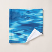 ステンドグラジエントブルー形成抽象芸術渦t バスタオルセット (ウォッシュタオル)