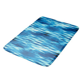 ステンドグラジエントブルー形成抽象芸術渦t バスマット