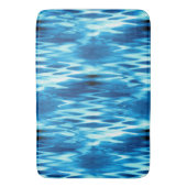 ステンドグラジエントブルー形成抽象芸術渦t バスマット (正面縦)