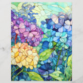 ステンドグラスあじさい花は組織を分離する (正面)