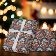 ステンドグラスお洒落クリスマスマウスパターン