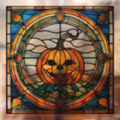 ステンドグラスかぼちゃモザイクカラフルハロウィーン ウィンドウサイン (シート2)