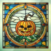 ステンドグラスかぼちゃモザイクカラフルハロウィーン ウィンドウサイン (シート3)