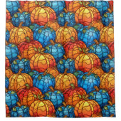 ステンドグラスかぼちゃ畑 シャワーカーテン (正面)