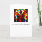 ステンドグラスかわいらしバードアートクリスマス カード (裏面)