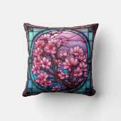 ステンドグラスさくらんぼ花 クッション (裏面)