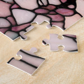 ステンドグラスさくらんぼ花 ジグソーパズル (側面)