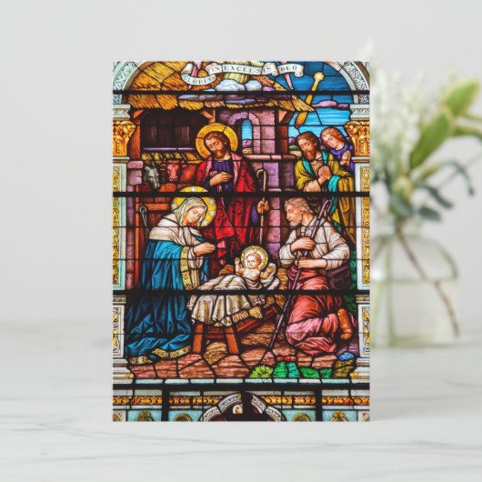 ステンドグラスでのキリストの降誕祭 シーズンカード (スタンド正面)
