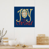 ステンドグラスで世界を楽しむ出生 ポスター (キッチン)