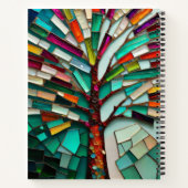 ステンドグラスで作った木の写真 ノートブック (裏面)