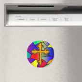 ステンドグラスとクロス・クリスマス マグネット (インサイチュ (食洗機))