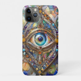 ステンドグラスとブロンズの第三の眼 iPhone 11 PROケース