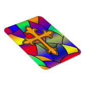 ステンドグラスと十字架 マグネット (右側)