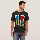 ステンドグラスにヴィンテージギター Tシャツ (正面フル)