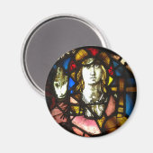 ステンドグラスに入った聖ジョージ・ザ・ドラゴンスレヤー マグネット (正面/裏面)