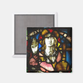 ステンドグラスに描かれた聖ジョージ・ザ・ドラゴン層 マグネット (正面/裏面)