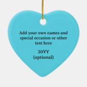 ステンドグラスに見える鳥と一対のイニシャル セラミックオーナメント (裏面)