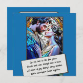 ステンドグラスに身を包んだ男女 セーブザデート (正面/裏面)