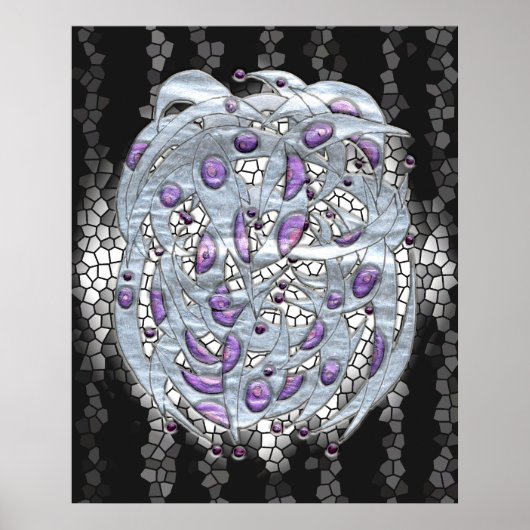 ステンドグラスに銀 ポスター (正面)