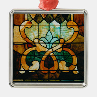 ステンドグラスのつる植物 メタルオーナメント